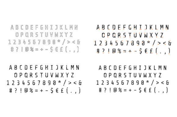 Black Bold and Linear Rounded Alphabet: Graphics for Creative Projects