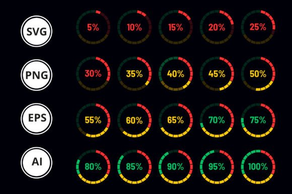 Circle Percentage Diagrams Infographics