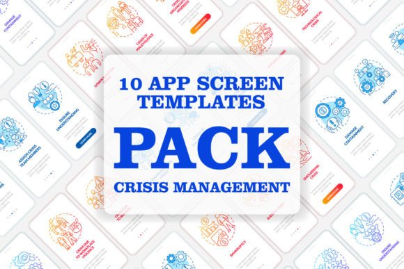 Crisis Management Mobile App Screen Set Graphics