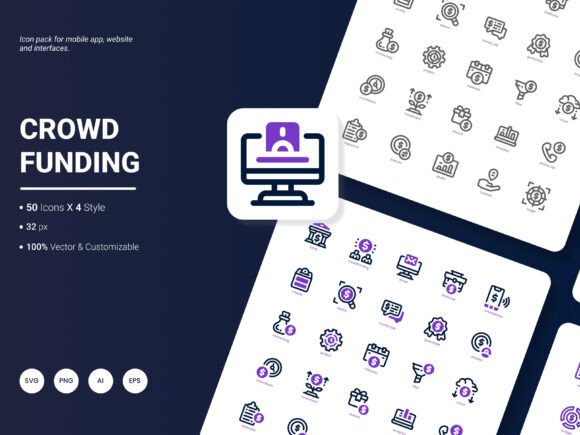 Crowdfunding Icon Pack: Graphics and Icons for Creative Projects