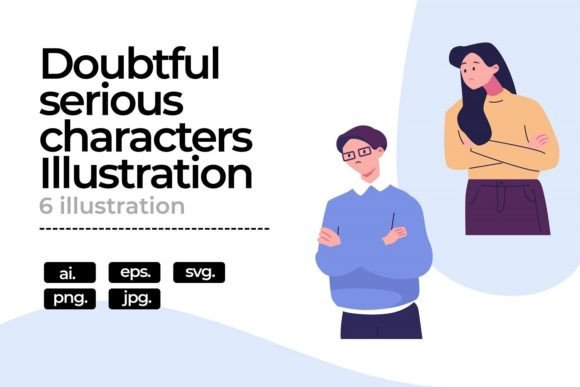 Doubtful Serious Characters Pack: Graphics & Illustrations for Real Publishing