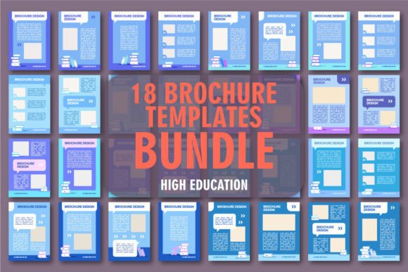 Educational Advertisement Blank Brochure Graphics