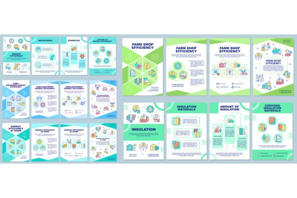 Energy Efficiency Brochure Template Set: Graphics for Local Business Branding