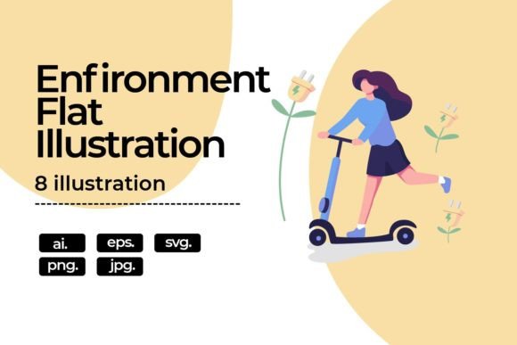 Enfironment Flat Illustration: Graphics for Local Business