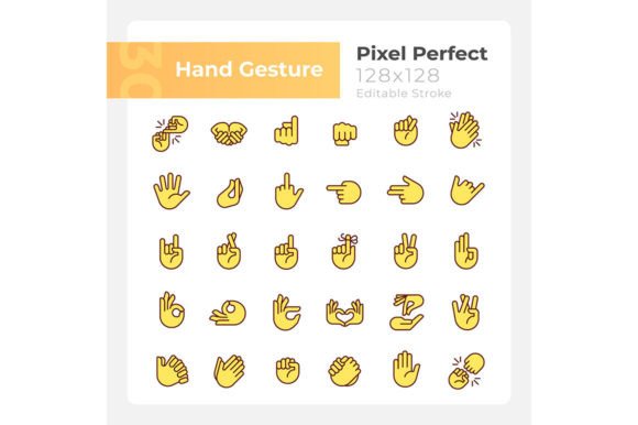 Hand Gestures Svg Color Icon Set