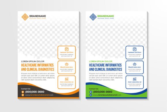 Healthcare Informatis Vertical Flyer: Graphics and Print Templates