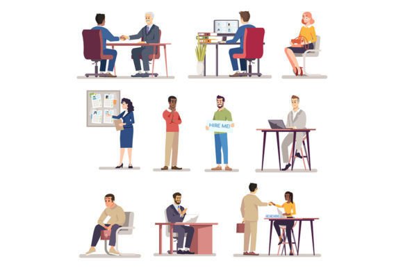 HR Agency Workers and Employee Character Graphics