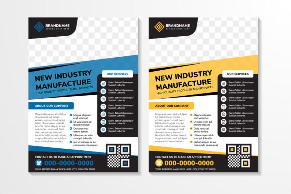 Industry Manufacture Horizontal Flyer: Graphics & Print Templates