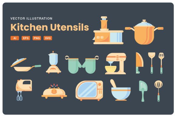 Kitchen Utensils: Graphics and Illustrations for Branding