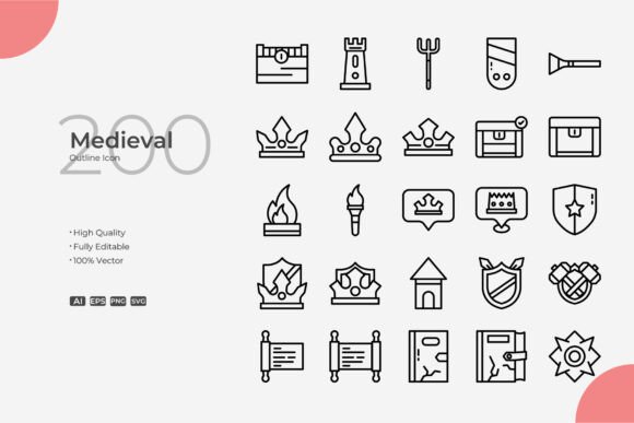 Medieval Line: Graphics and Icons for Handmade Creators