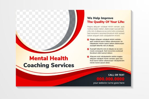 Mental Health Horizontal Flyer: Graphics and Print Templates
