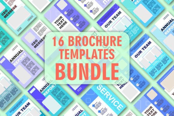 Modern Blank Brochure Layout Design Set: Graphics for Professional Branding