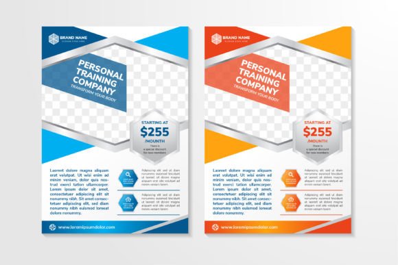 Personal Training Vertical Flyer: Graphics for Print Templates