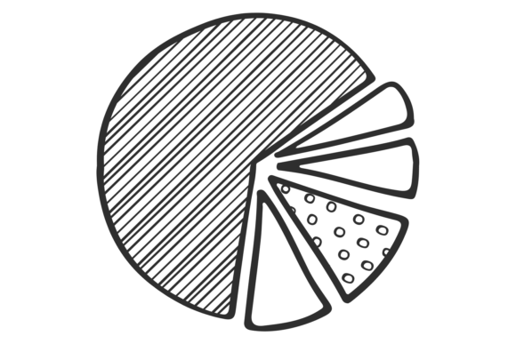 Pie Chart Doodle. Data Distribution Info