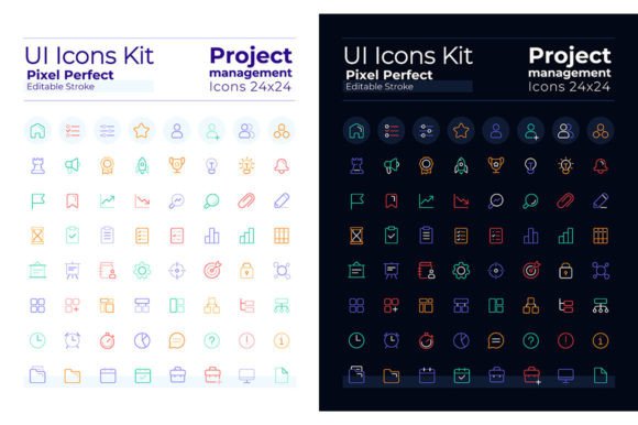 Project Management Pixel Perfect Icons