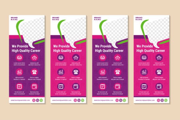 Quality Career Vertical Banner: Graphics and Print Templates