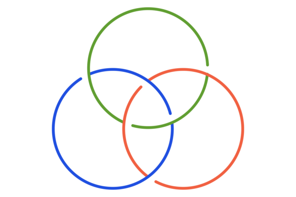 Round Diagram Template. Crossed Circle I Graphics
