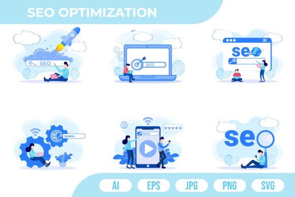 Seo Optimization Illustration Graphics and Icons