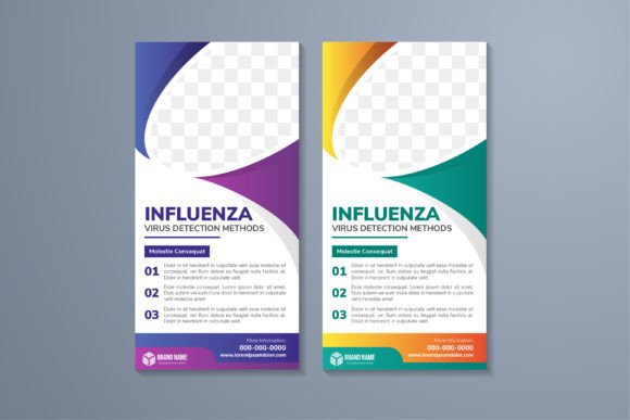 Vertical Banner Influenza: Graphics and Print Templates for Modern Branding
